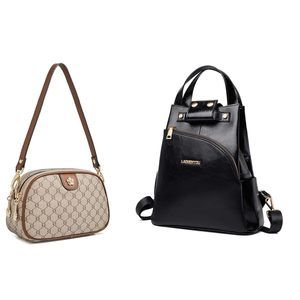 Vegan Leather Small Crossbody Bag for Women and Women Soft Leather Backpack😙